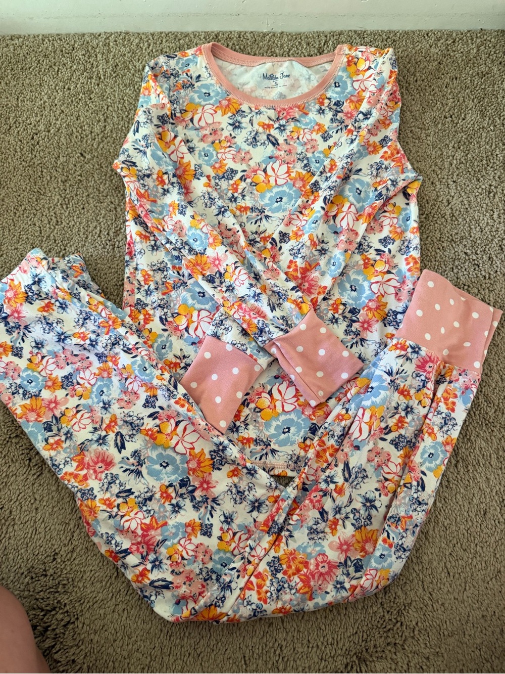 Matilda Jane Floral Pajama Set in Pink, Blue, Yellow